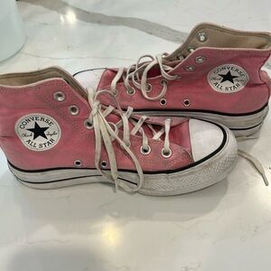 Pink platform Converse. Size 6.5